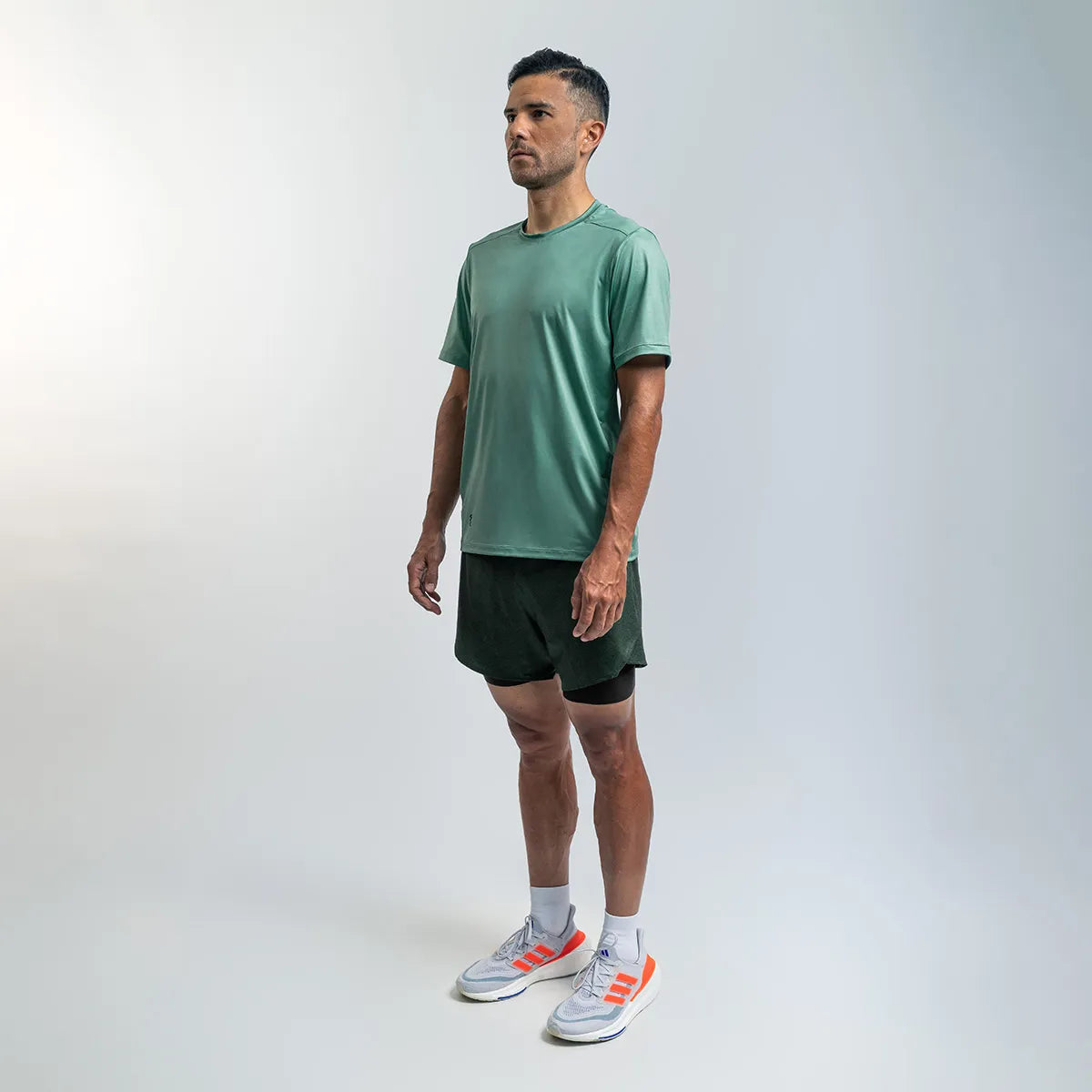 Playera Manga Corta Running Hombre (BREEZE SAGE)