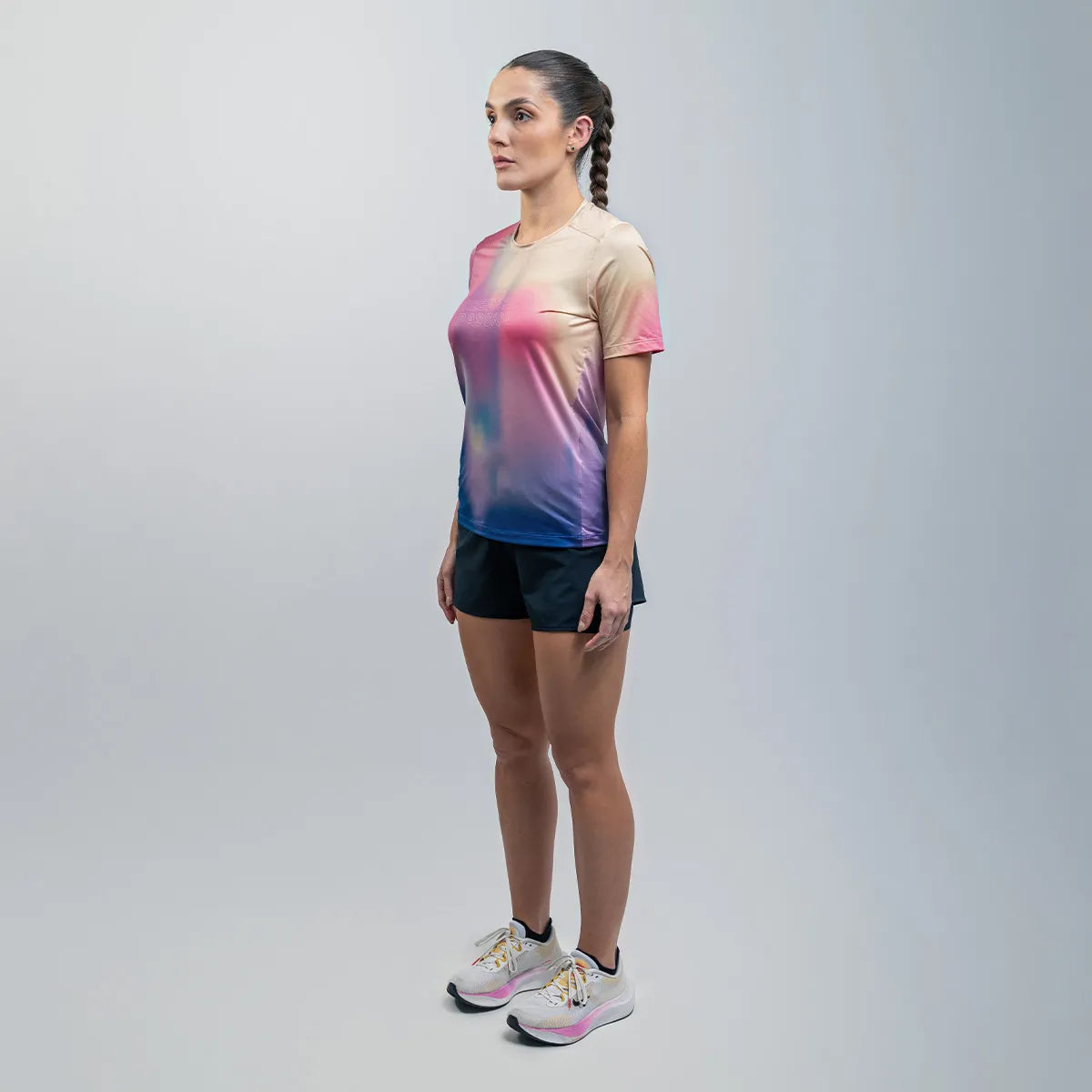 Playera Manga Corta Running Mujer (BREEZE PINK)