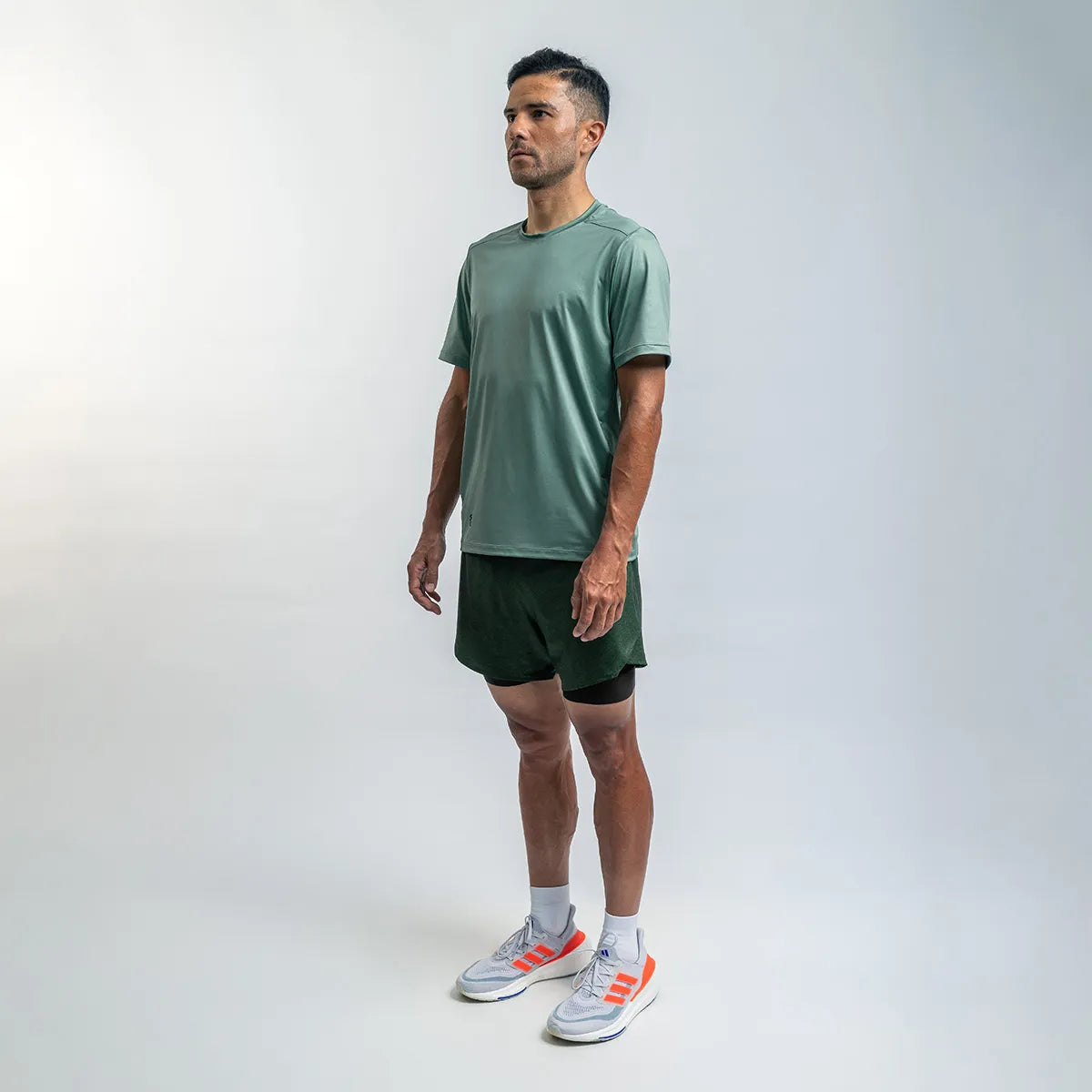 Short Con Licra Running Hombre (HYBRID DARK GREEN)