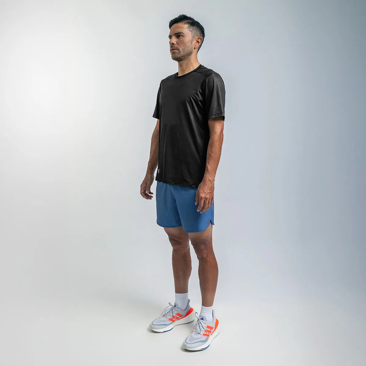 Playera Manga Corta Running Hombre (BREEZE BLACK)