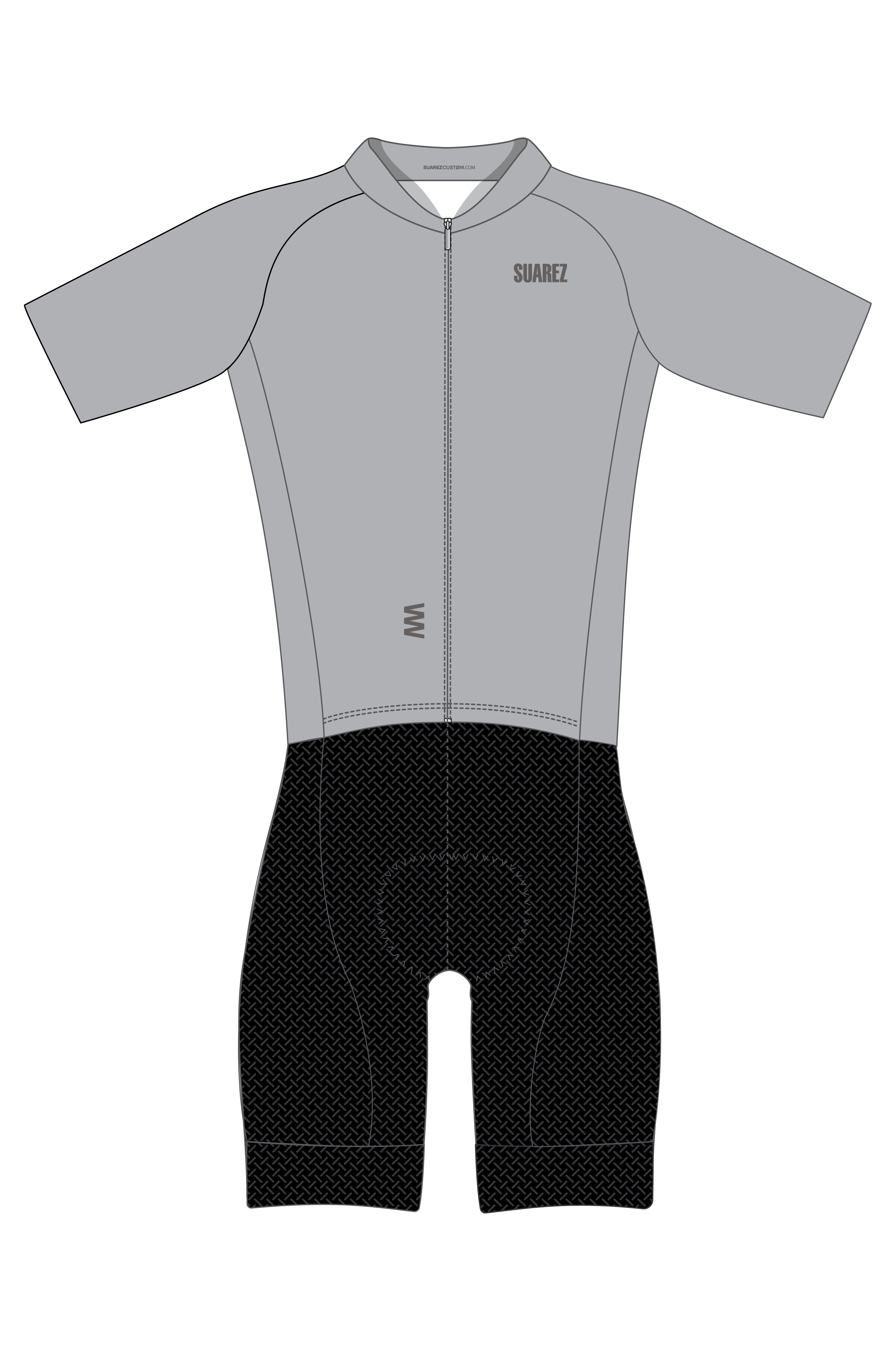 Trisuit Manga Corta Cierre Completo Pro Hombre (AEROTRI SILVER GRAY 2.6)