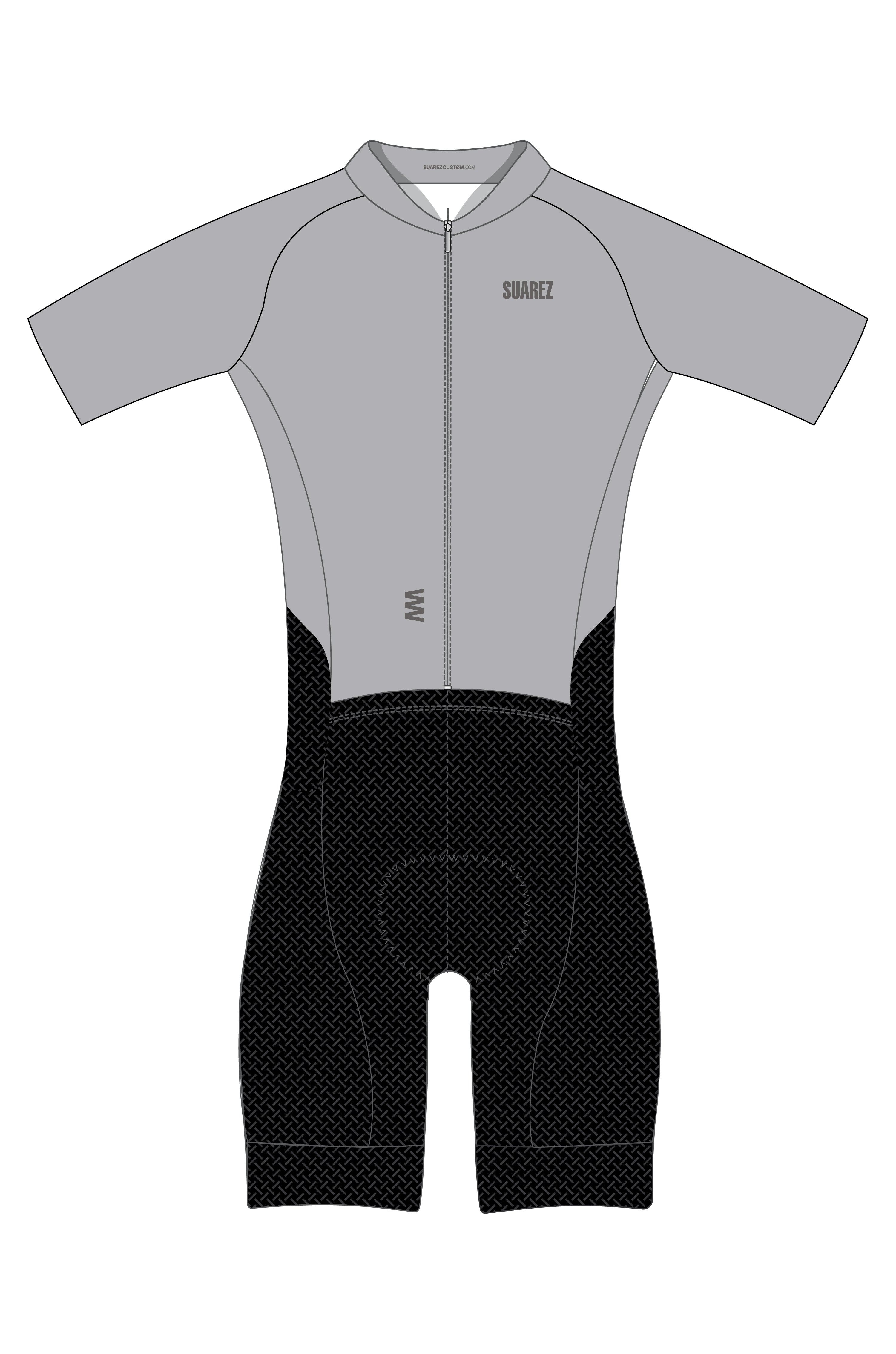 Trisuit Manga Corta Cierre Completo Pro Mujer (AEROTRI SILVER GRAY 2.6)