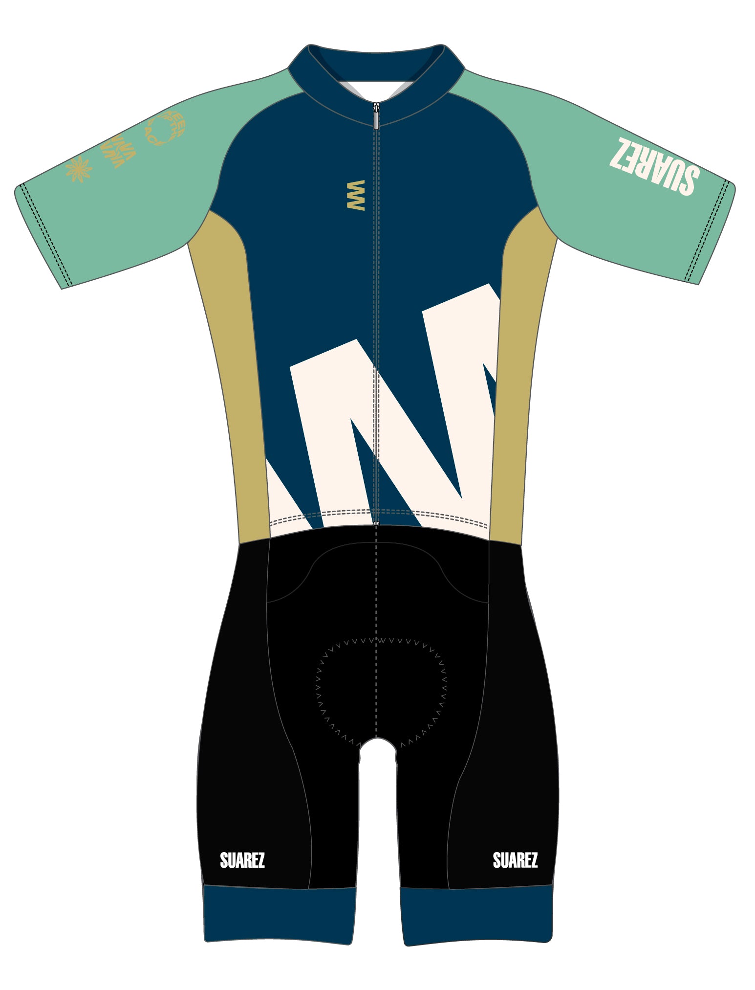 Trisuit Manga Corta Cierre Completo Avant Hombre (BOLD ASH BLUE 2.6)