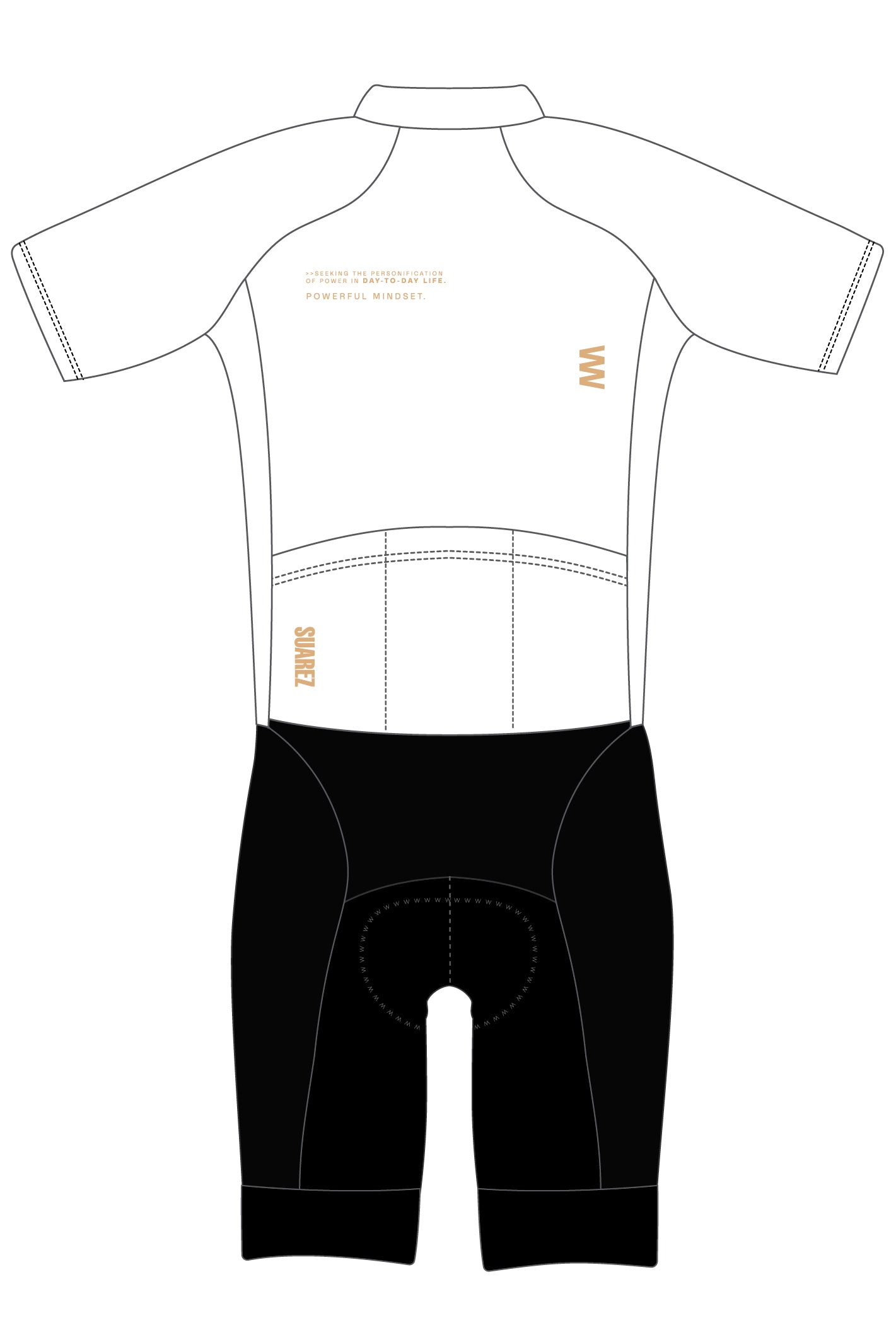 Trisuit Manga Corta Cierre Completo Avant Hombre (BOLD WHITE 2.6)