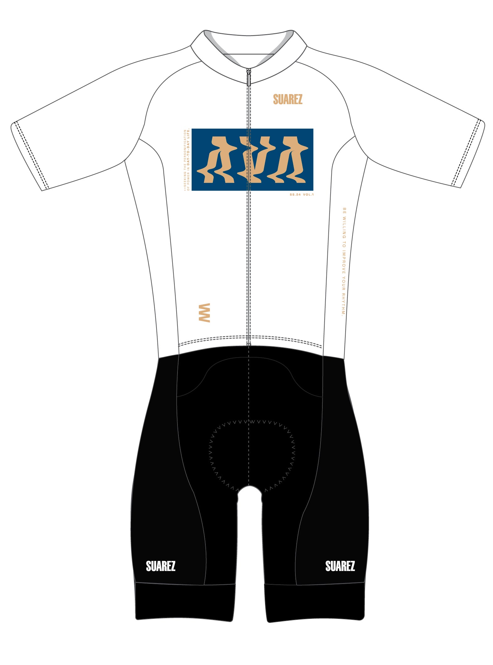 Trisuit Manga Corta Cierre Completo Avant Hombre (BOLD WHITE 2.6)