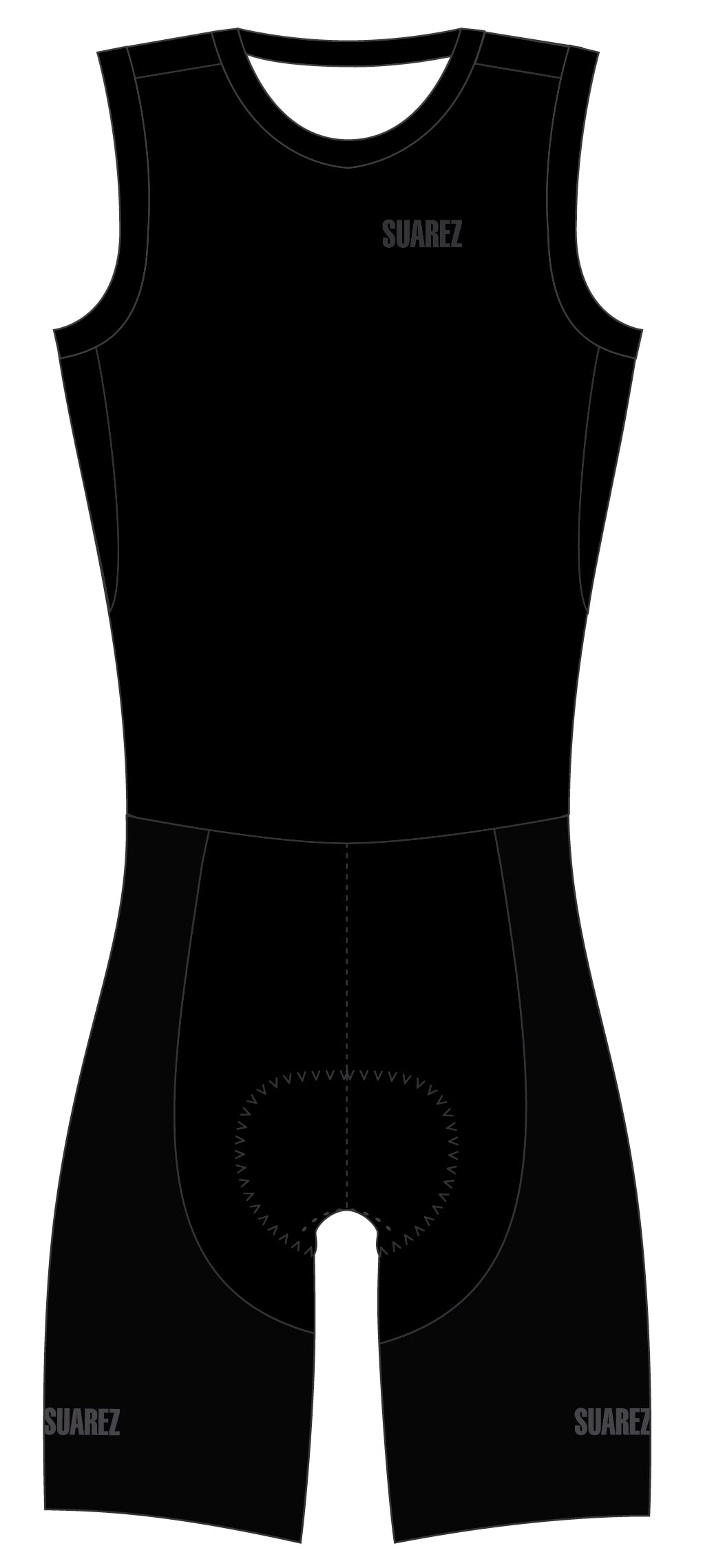 Trisuit Sin Mangas Cierre Trasero Pro Mujer (BEAST BLACK 2.6)