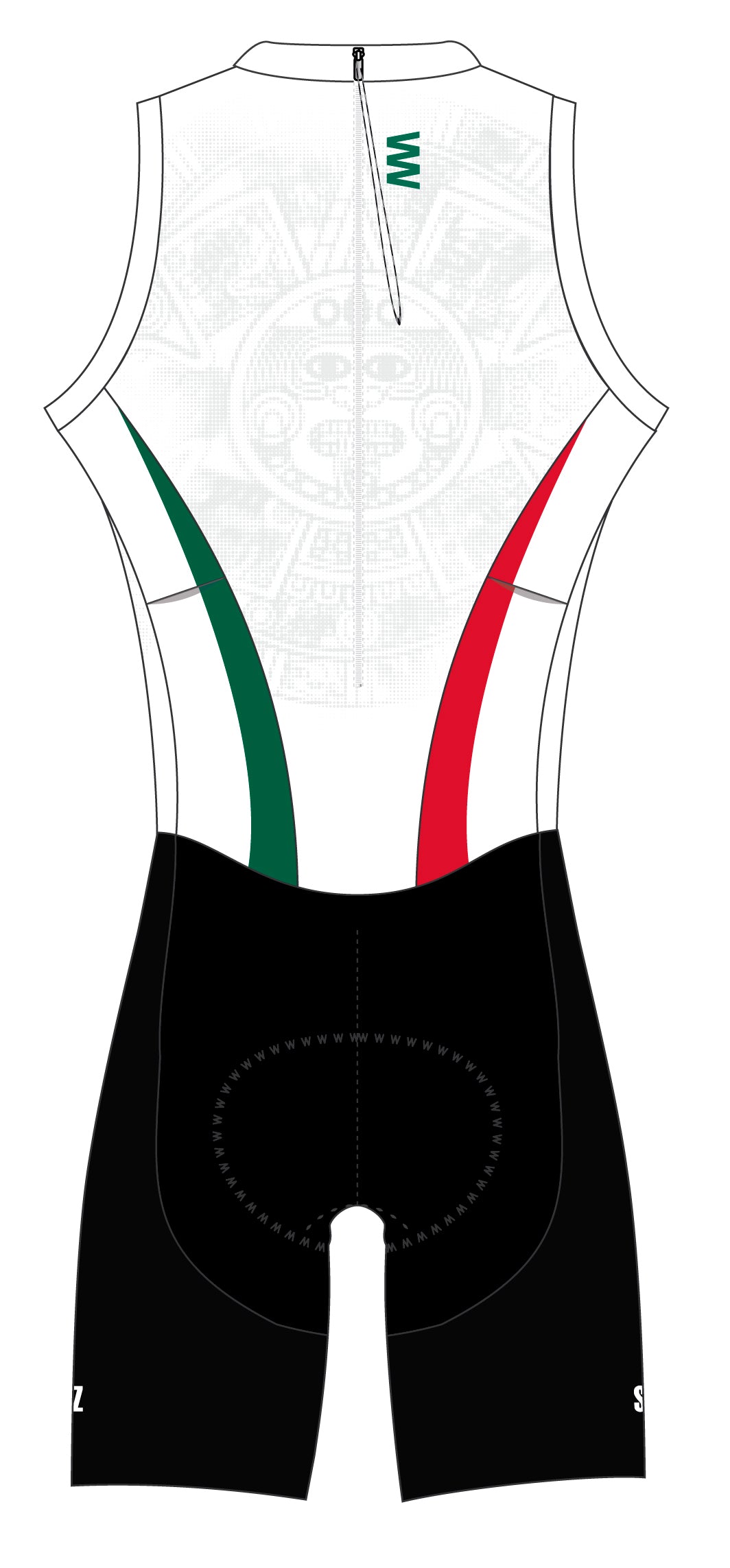 Trisuit Sin Mangas Cierre Trasero Pro Hombre (BEAST MEX 2.6)