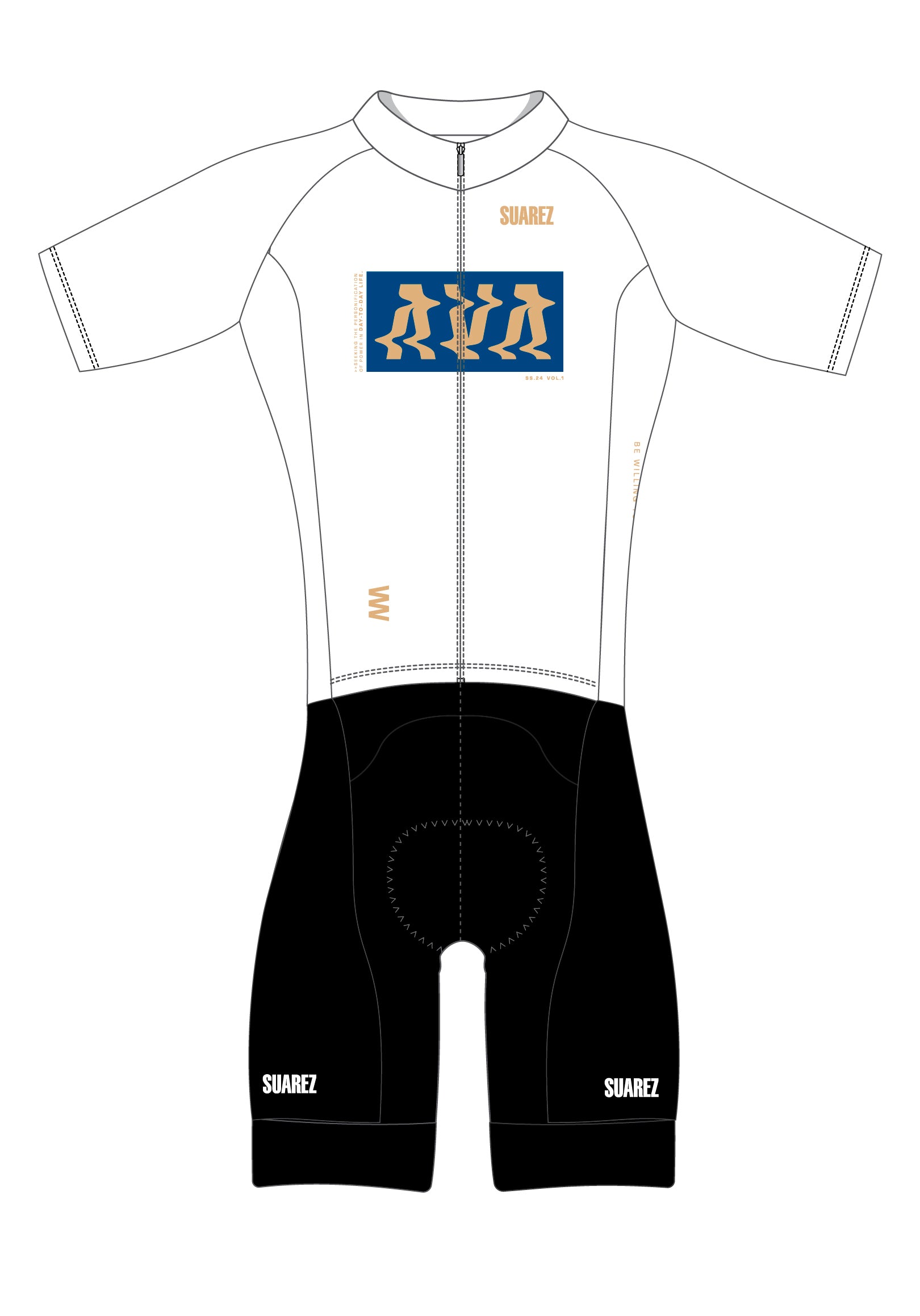 Trisuit Manga Corta Cierre Completo Avant Mujer (BOLD WHITE 2.6)
